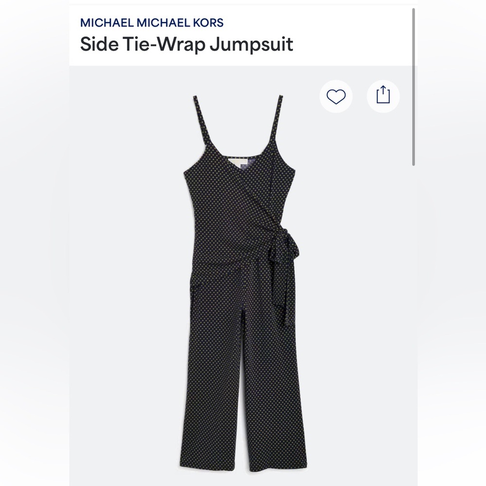 Michael Kors Side-Tie Wrap Jumpsuit XSP